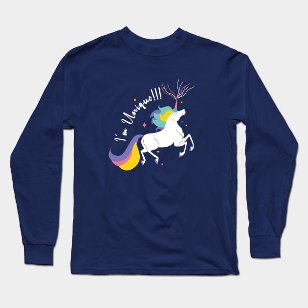 UU, Unique Unicorn Long Sleeve T-Shirt by emma17